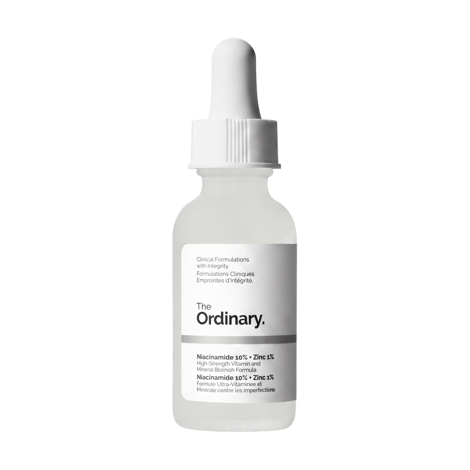 The Ordinary Niacinamide 10% + Zinc 1% dropper bottle