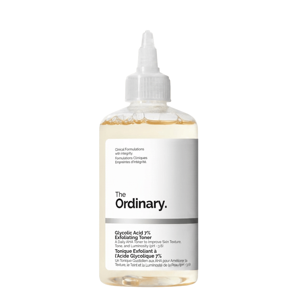 The Ordinary Glycolic Acid 7% exfoliating toner bottle
