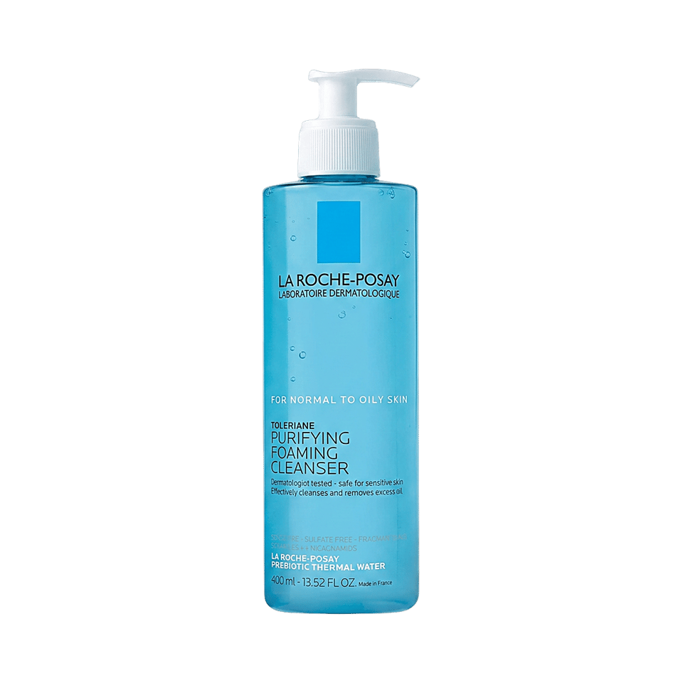 La Roche-Posay Toleriane Purifying Foaming Cleanser blue pump bottle