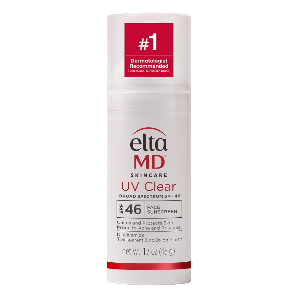 EltaMD UV Clear Broad-Spectrum SPF 46 face sunscreen pump bottle
