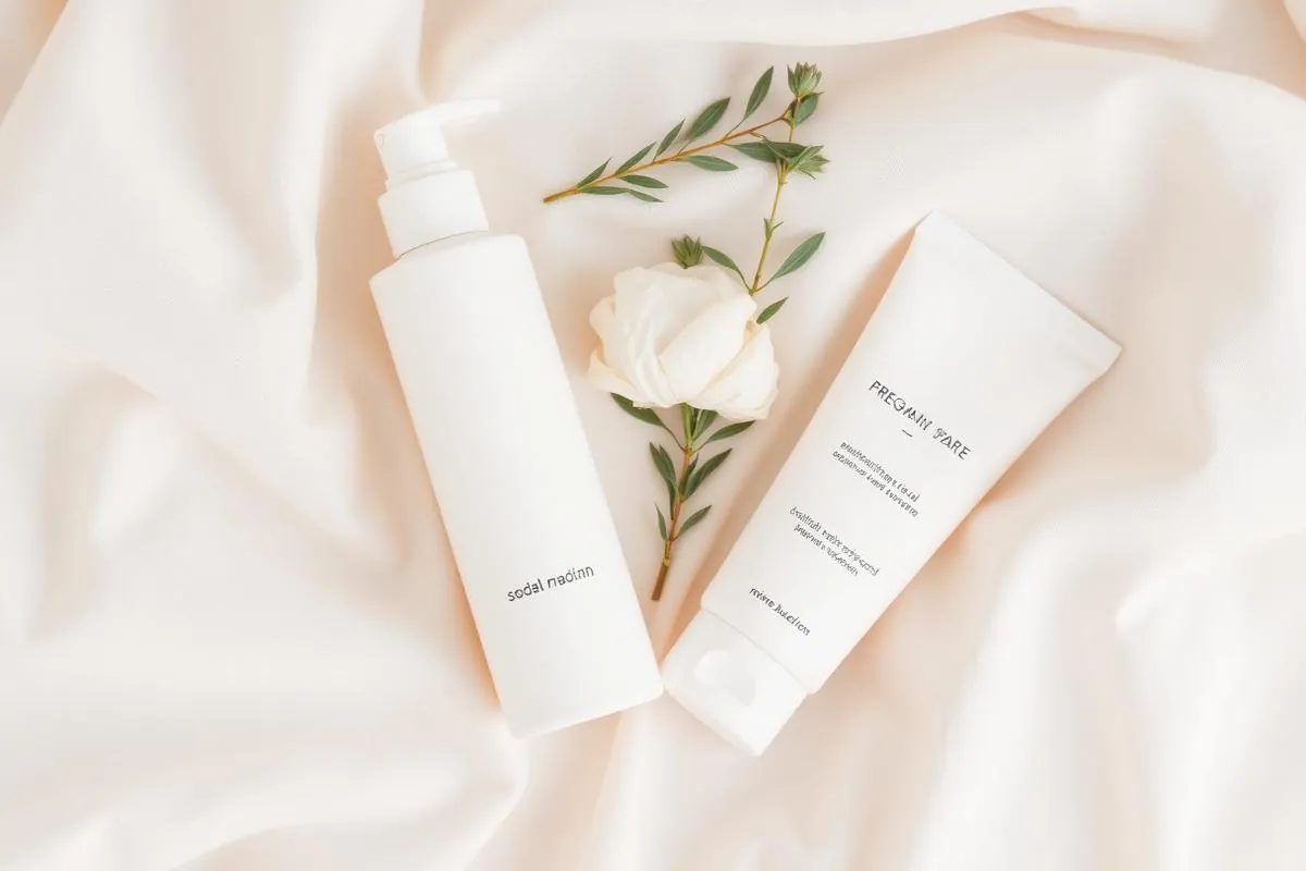 Gentle cleanser, azelaic acid, and mineral sunscreen for a pregnancy-safe skincare routine